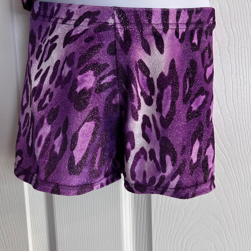 Purple Leopard Print Women's Shorts